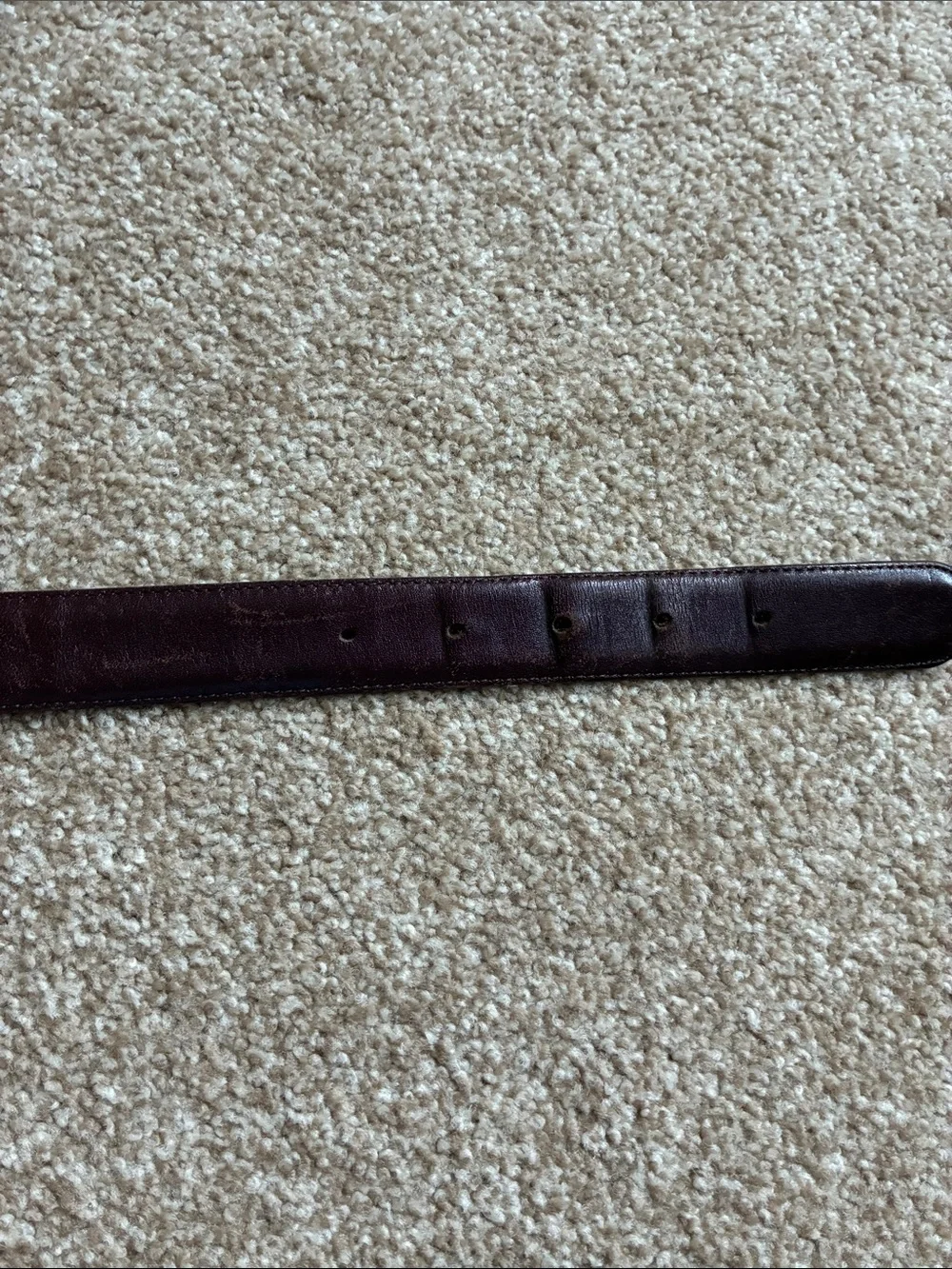 Men's COACH Brown Leather Belt with Brass Buckle
